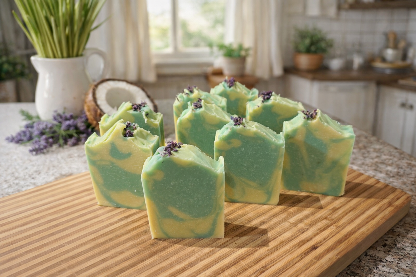 Coconut Lemongrass Lavender Bar